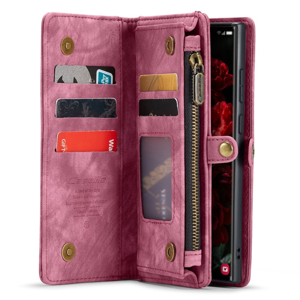 Cover portafoglio Multi-Slot Samsung Galaxy S24 Ultra rosso