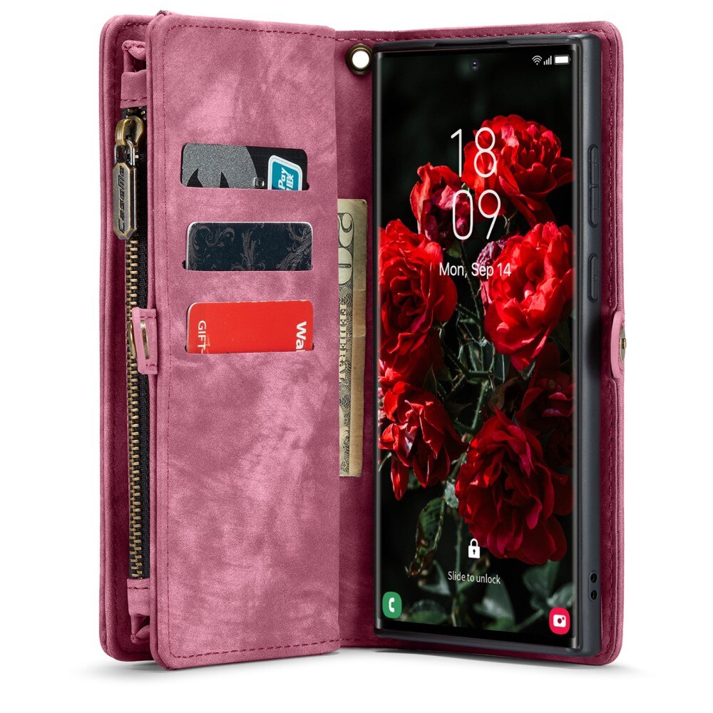 Cover portafoglio Multi-Slot Samsung Galaxy S24 Ultra rosso