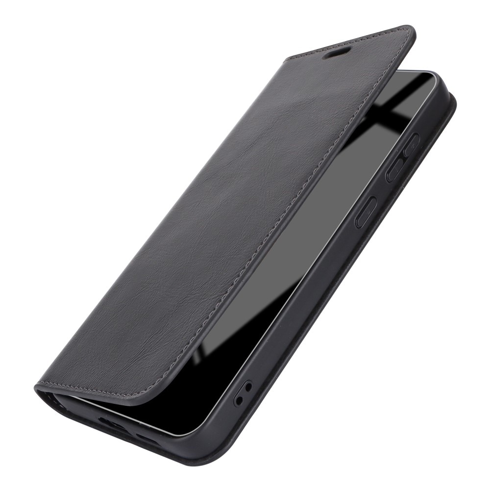Cover Portafoglio in vera pelle Samsung Galaxy S24 Plus nero