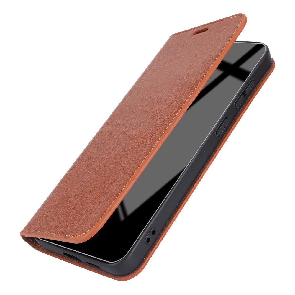 Cover Portafoglio in vera pelle Samsung Galaxy S24 Plus marrone