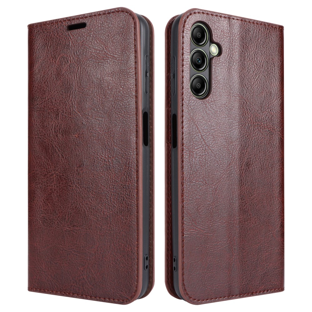 Cover Portafoglio in vera pelle Sony Xperia 5 VI marrone scuro