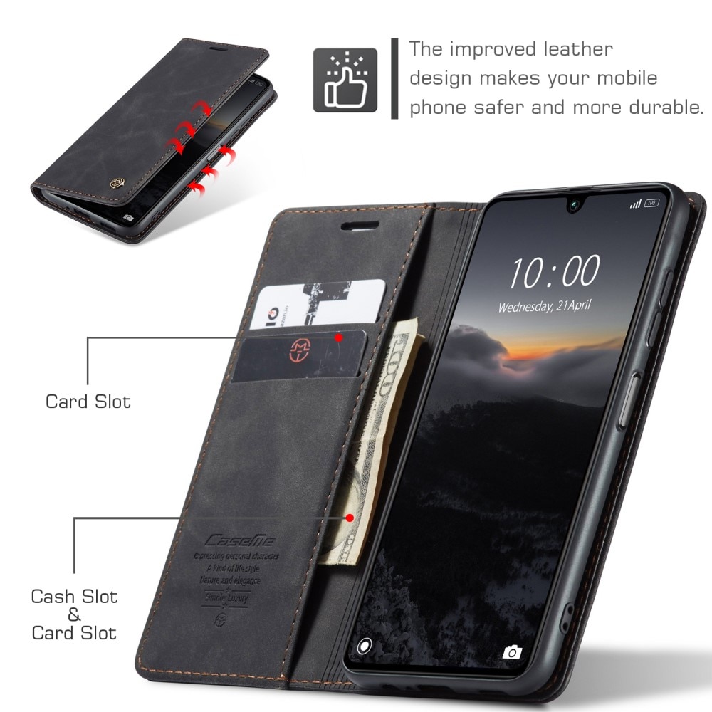 Custodie a portafoglio sottili Xiaomi Redmi 13C nero