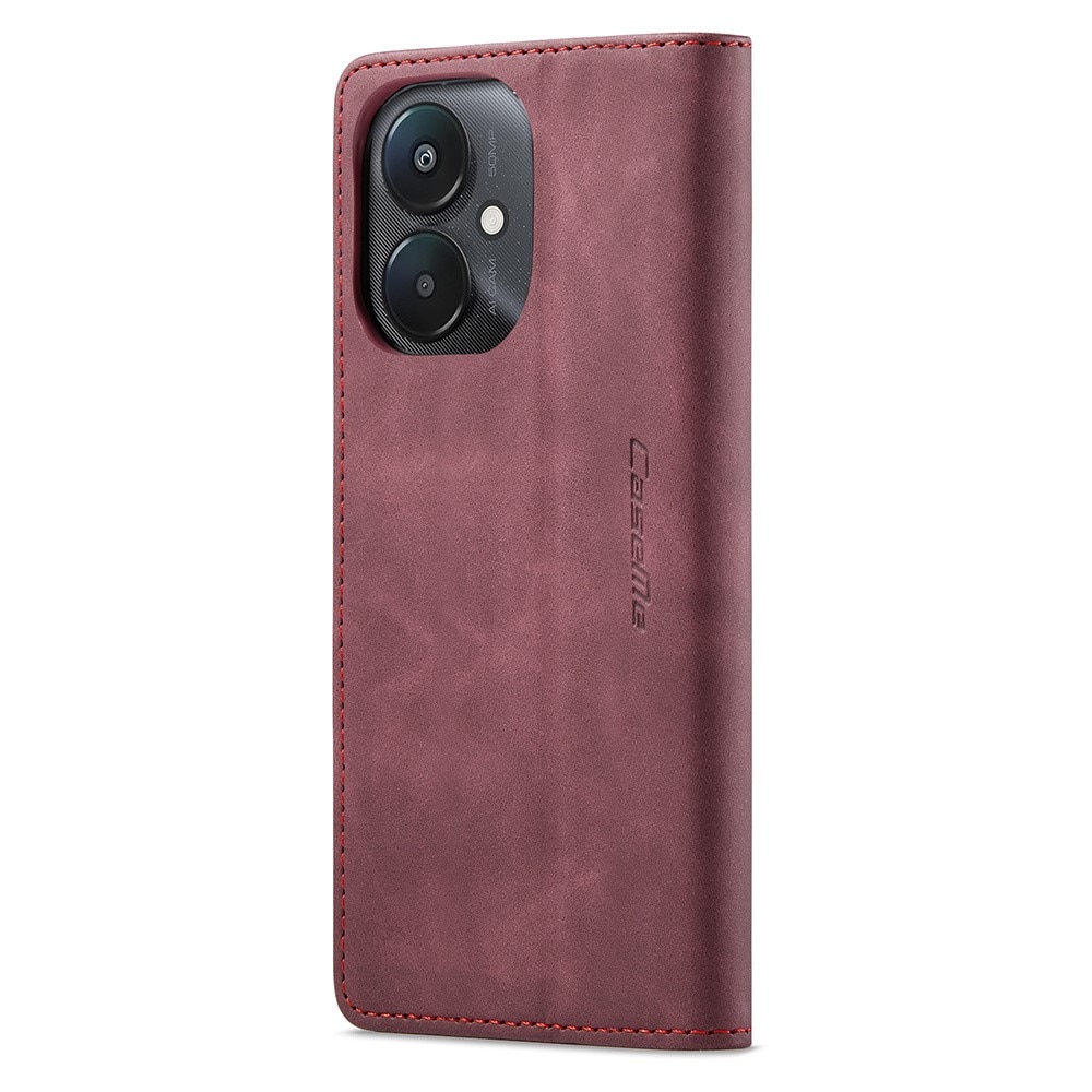 Custodie a portafoglio sottili Xiaomi Redmi 13C rosso