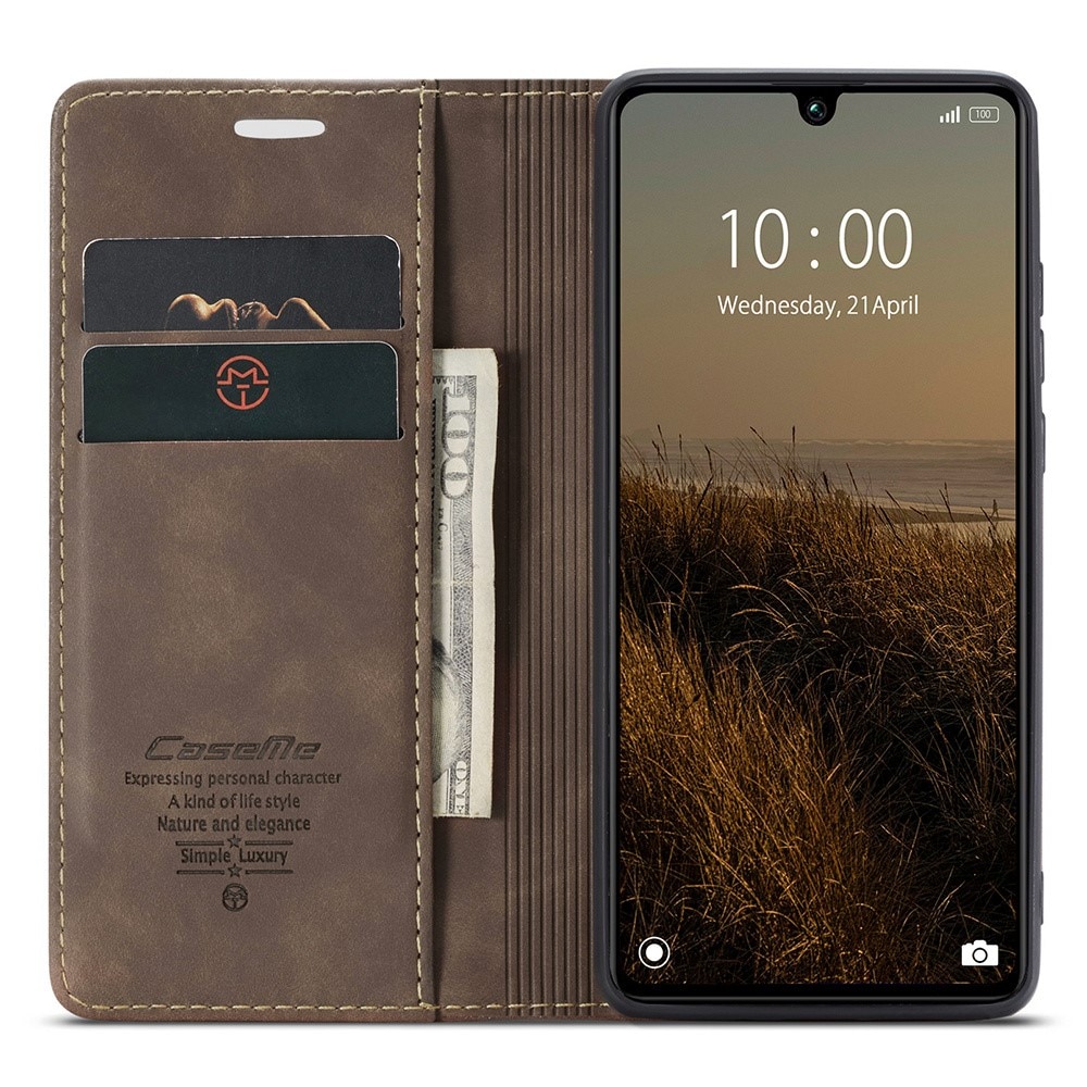 Custodie a portafoglio sottili Xiaomi Redmi 13C marrone