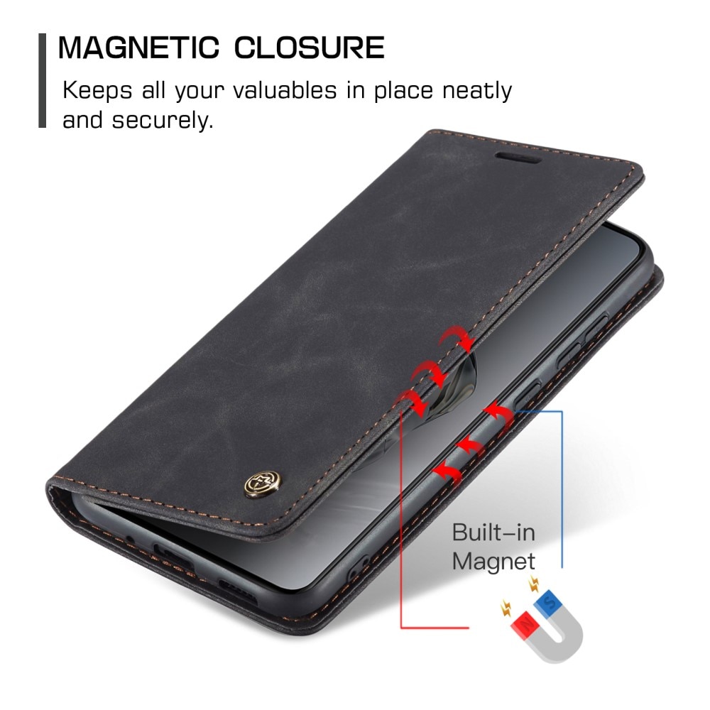Custodie a portafoglio sottili OnePlus 12 nero