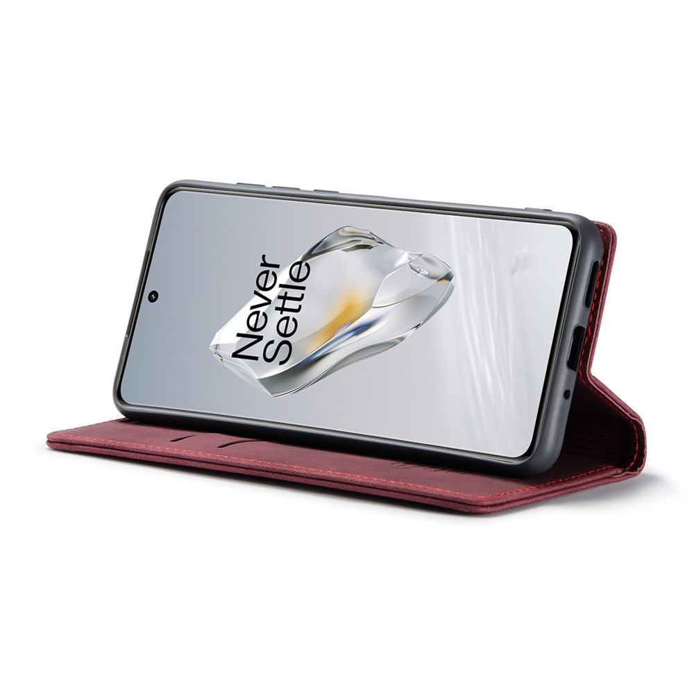 Custodie a portafoglio sottili OnePlus 12 rosso