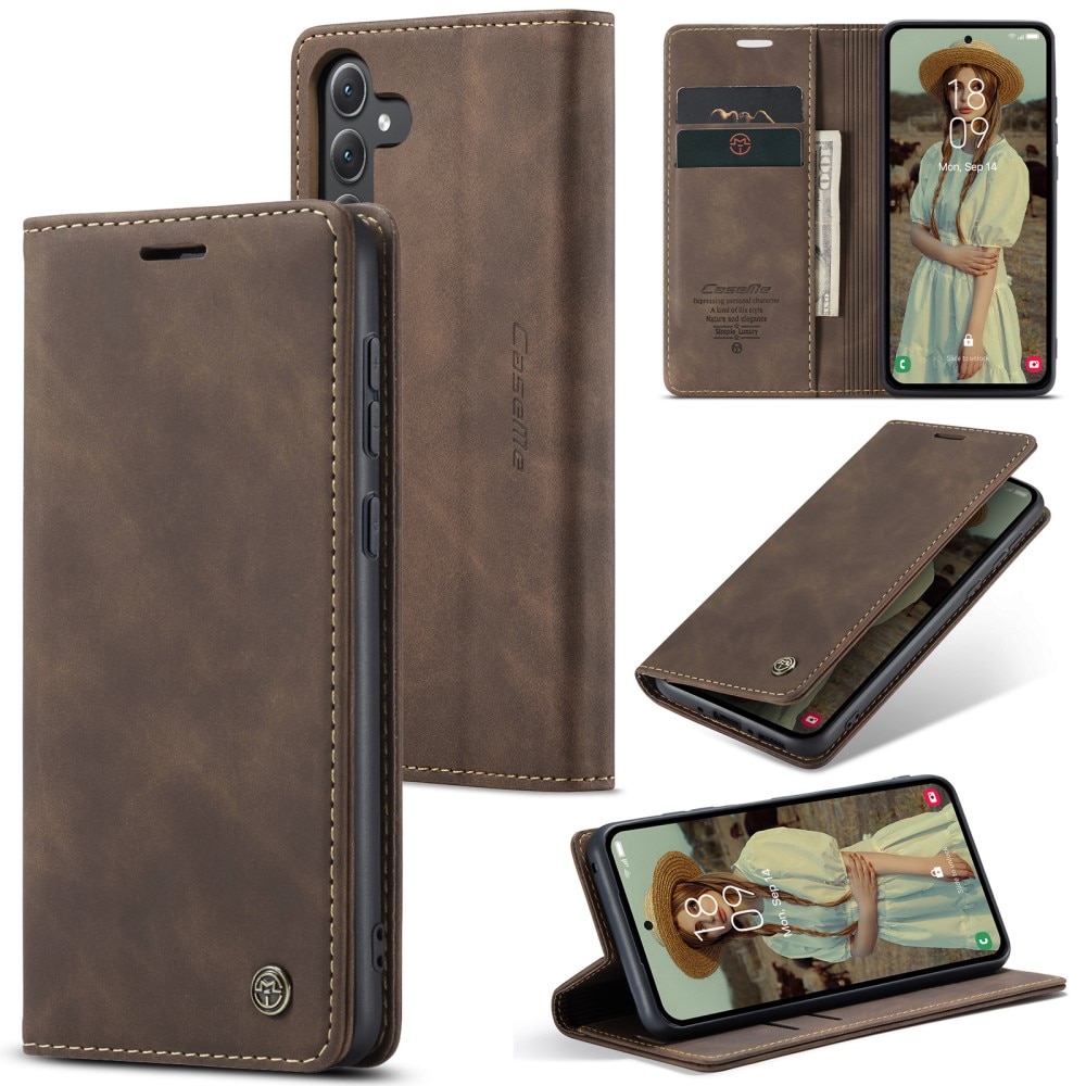 Custodie a portafoglio sottili Samsung Galaxy A35 Marrone