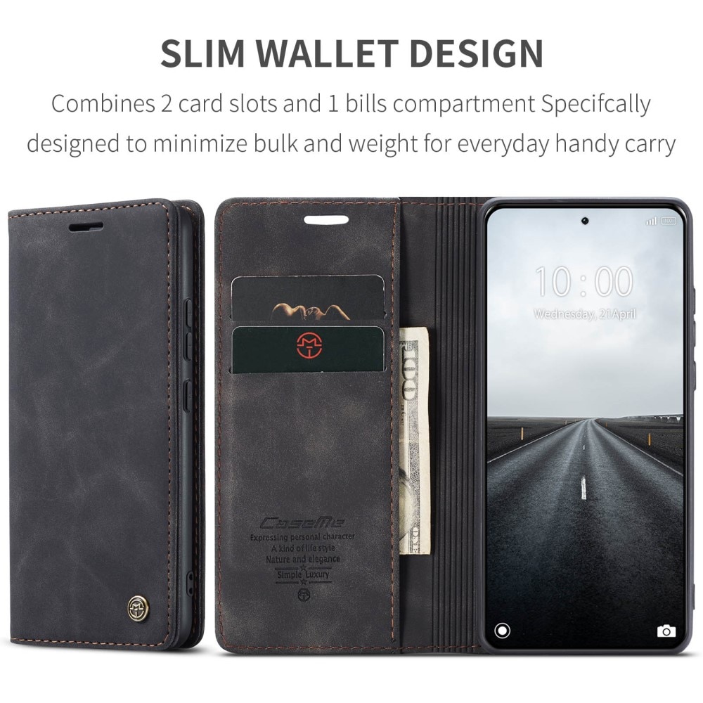 Custodie a portafoglio sottili Xiaomi 14 Pro nero