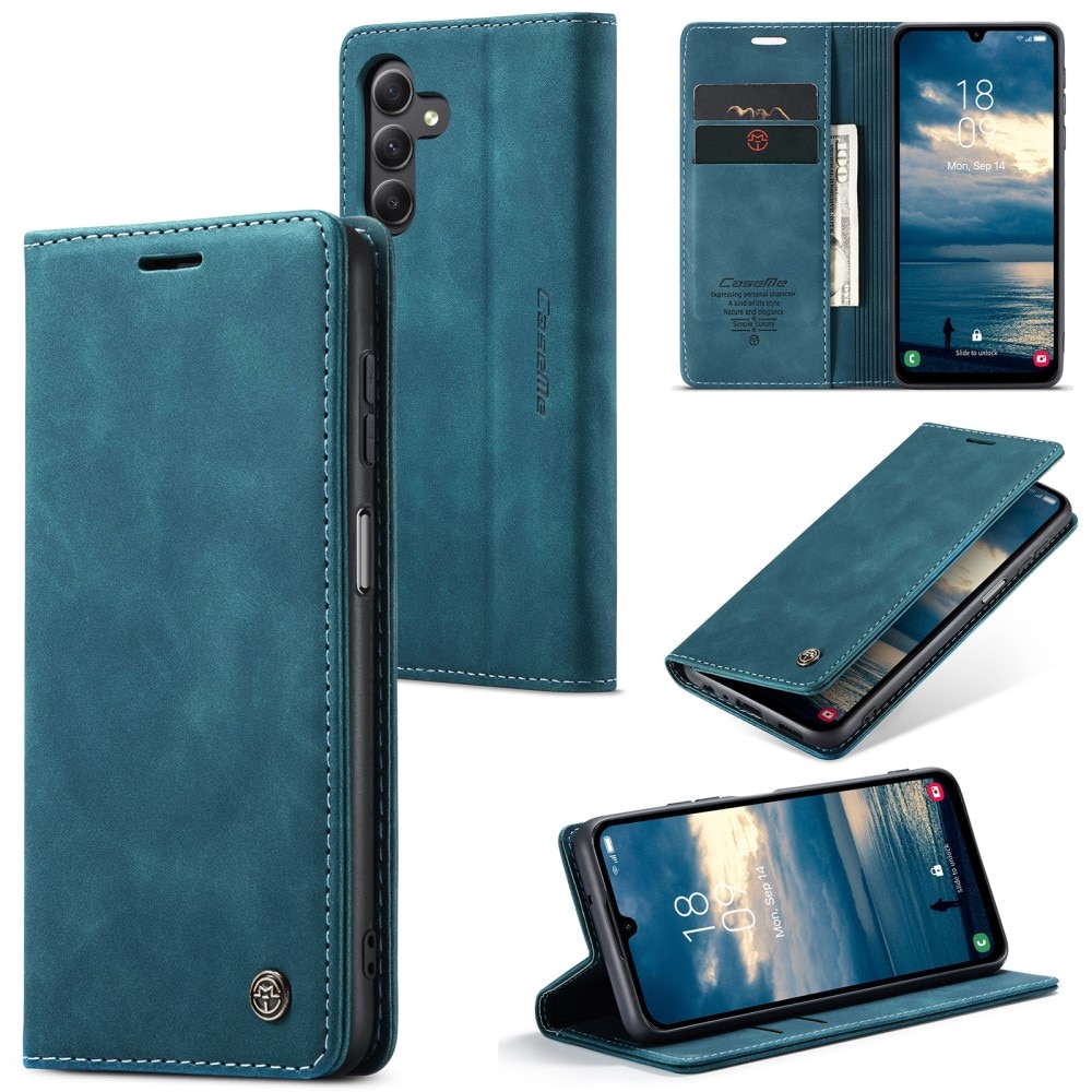Custodie a portafoglio sottili Samsung Galaxy A25 Blu