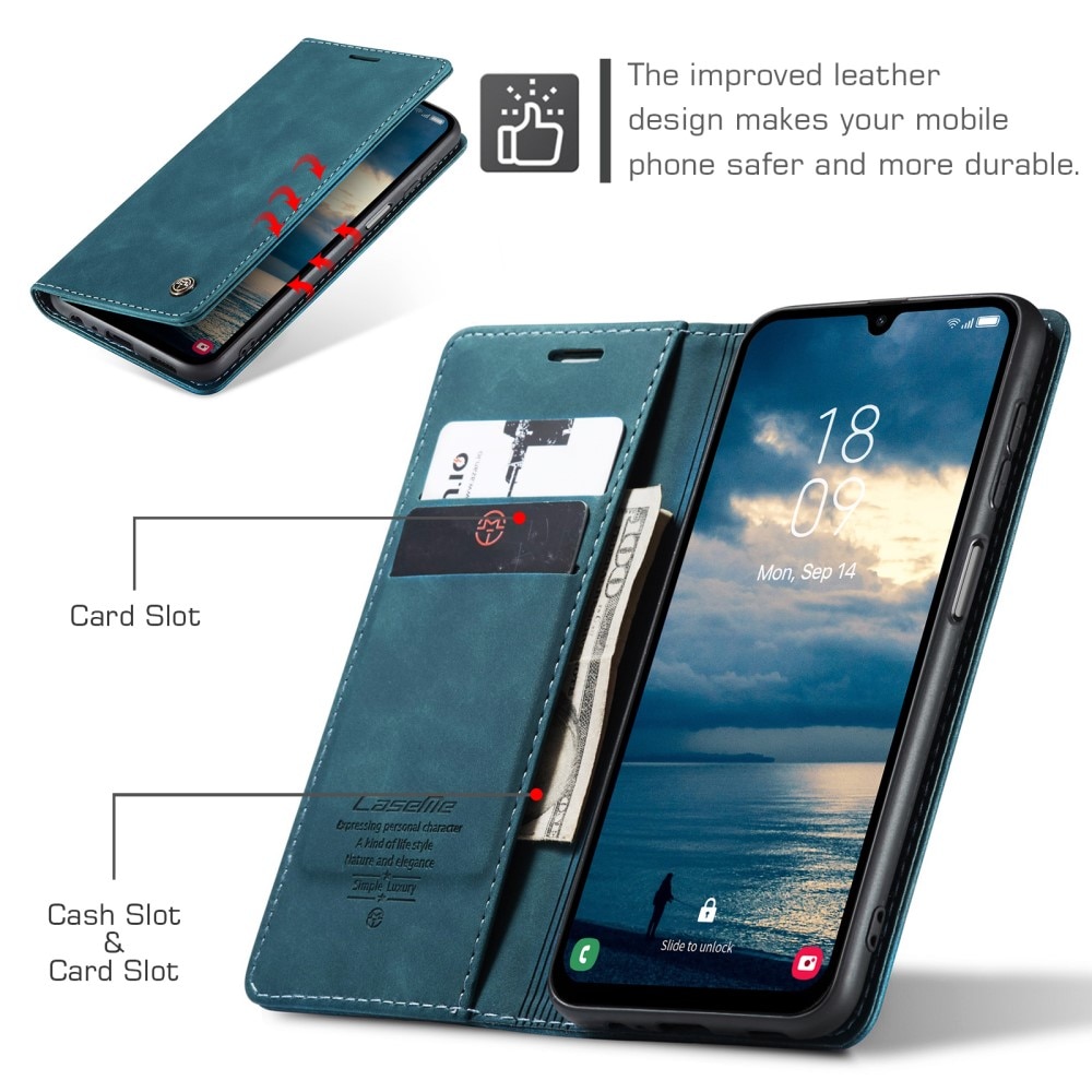 Custodie a portafoglio sottili Samsung Galaxy A25 Blu