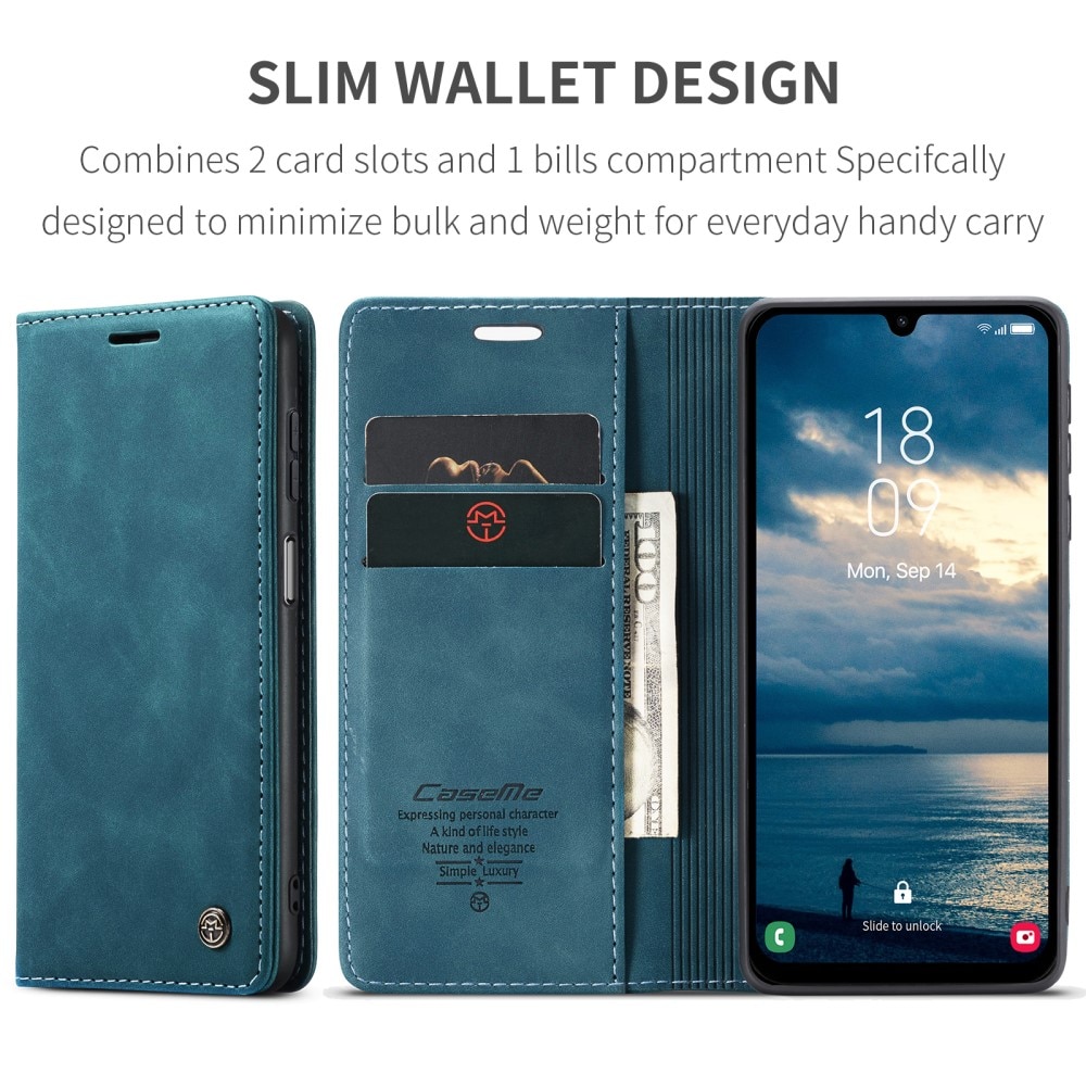 Custodie a portafoglio sottili Samsung Galaxy A25 blu
