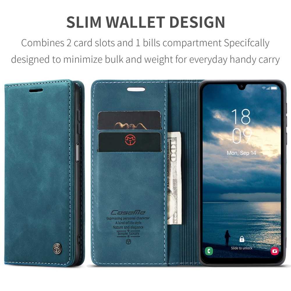 Custodie a portafoglio sottili Samsung Galaxy A25 Blu