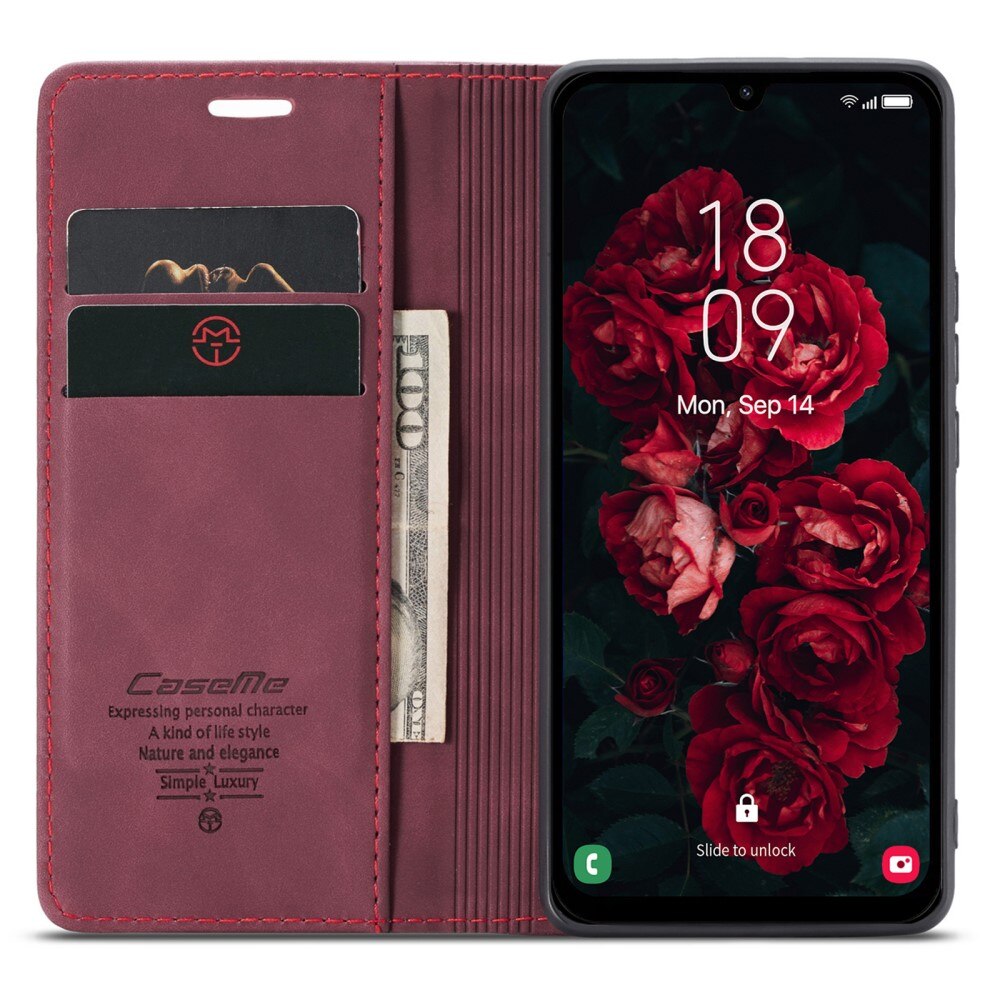 Custodie a portafoglio sottili Samsung Galaxy A25 rosso