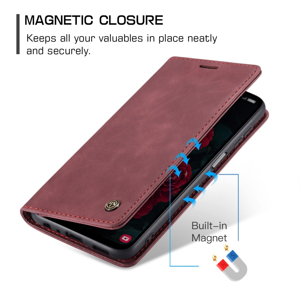 Custodie a portafoglio sottili Samsung Galaxy A25 rosso