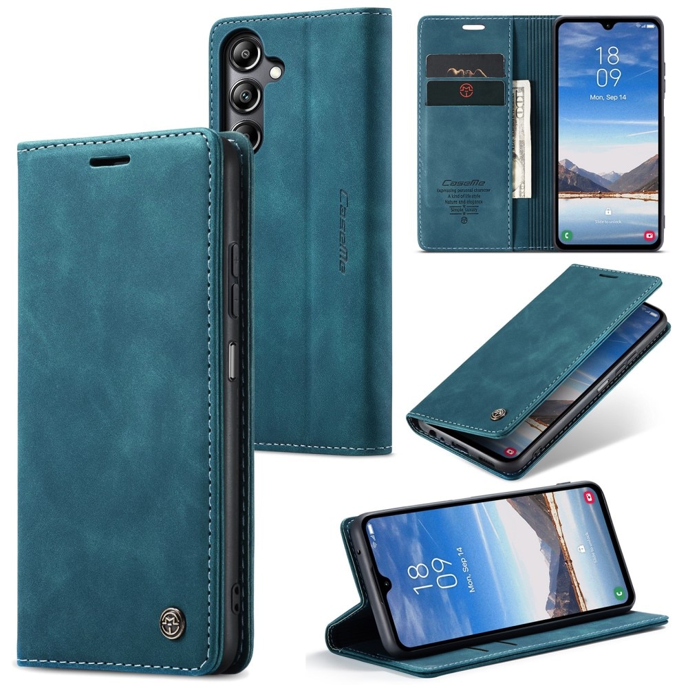 Custodie a portafoglio sottili Samsung Galaxy A05s blu