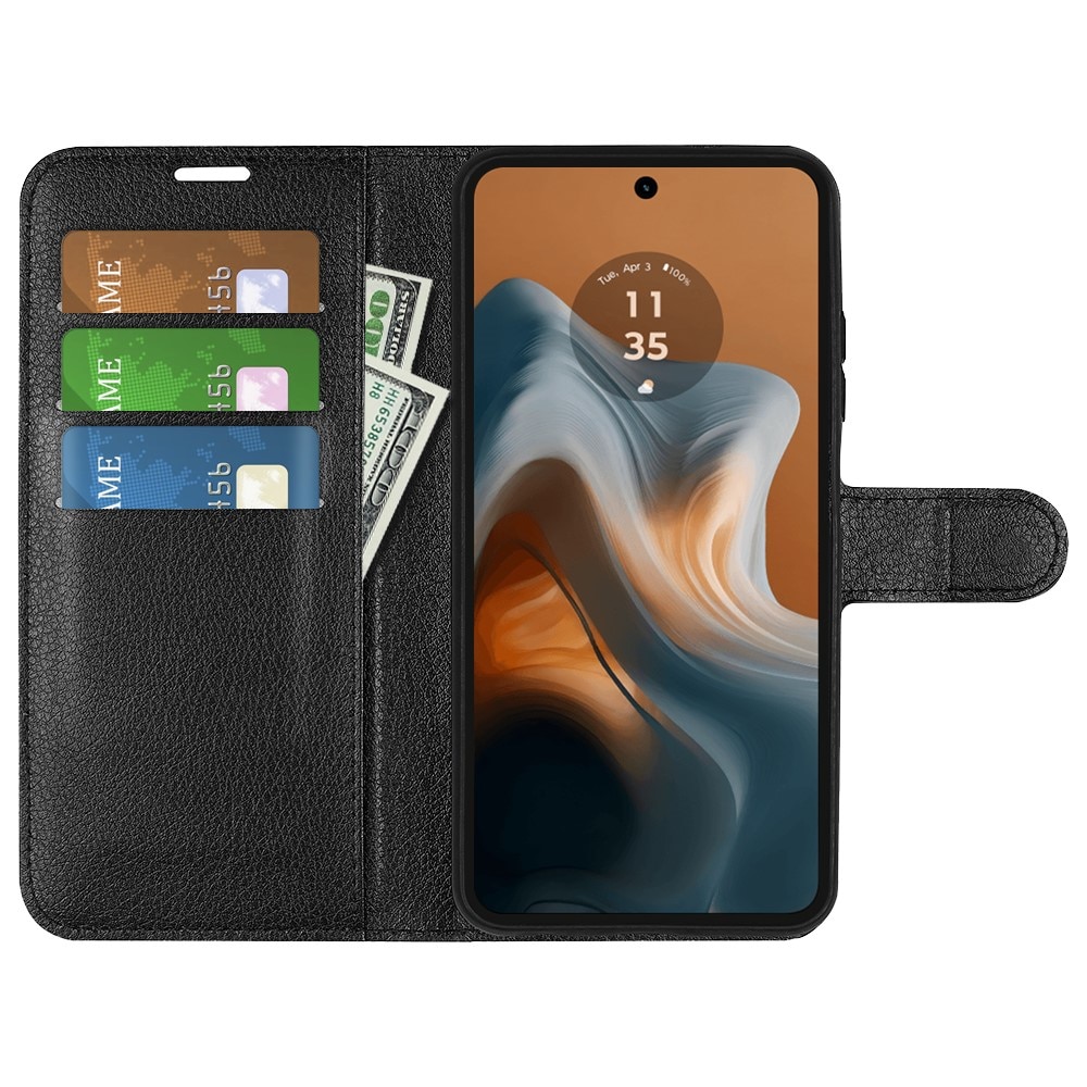Cover portafoglio Motorola Moto G34 Nero