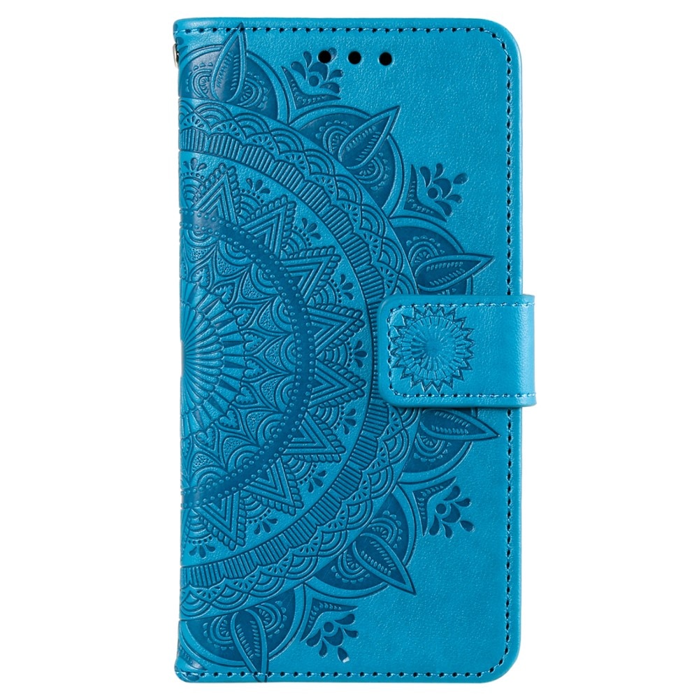 Custodia in pelle Mandala Sony Xperia 10 VI blu