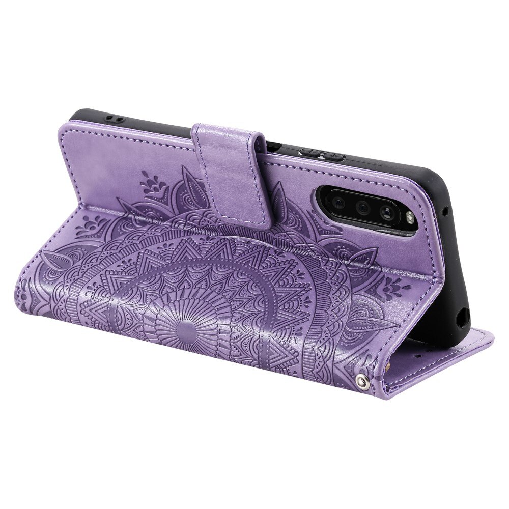 Custodia in pelle Mandala Sony Xperia 10 VI viola