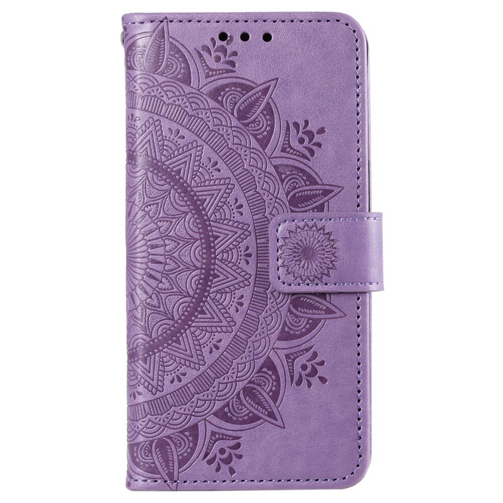 Custodia in pelle Mandala Sony Xperia 10 VI viola