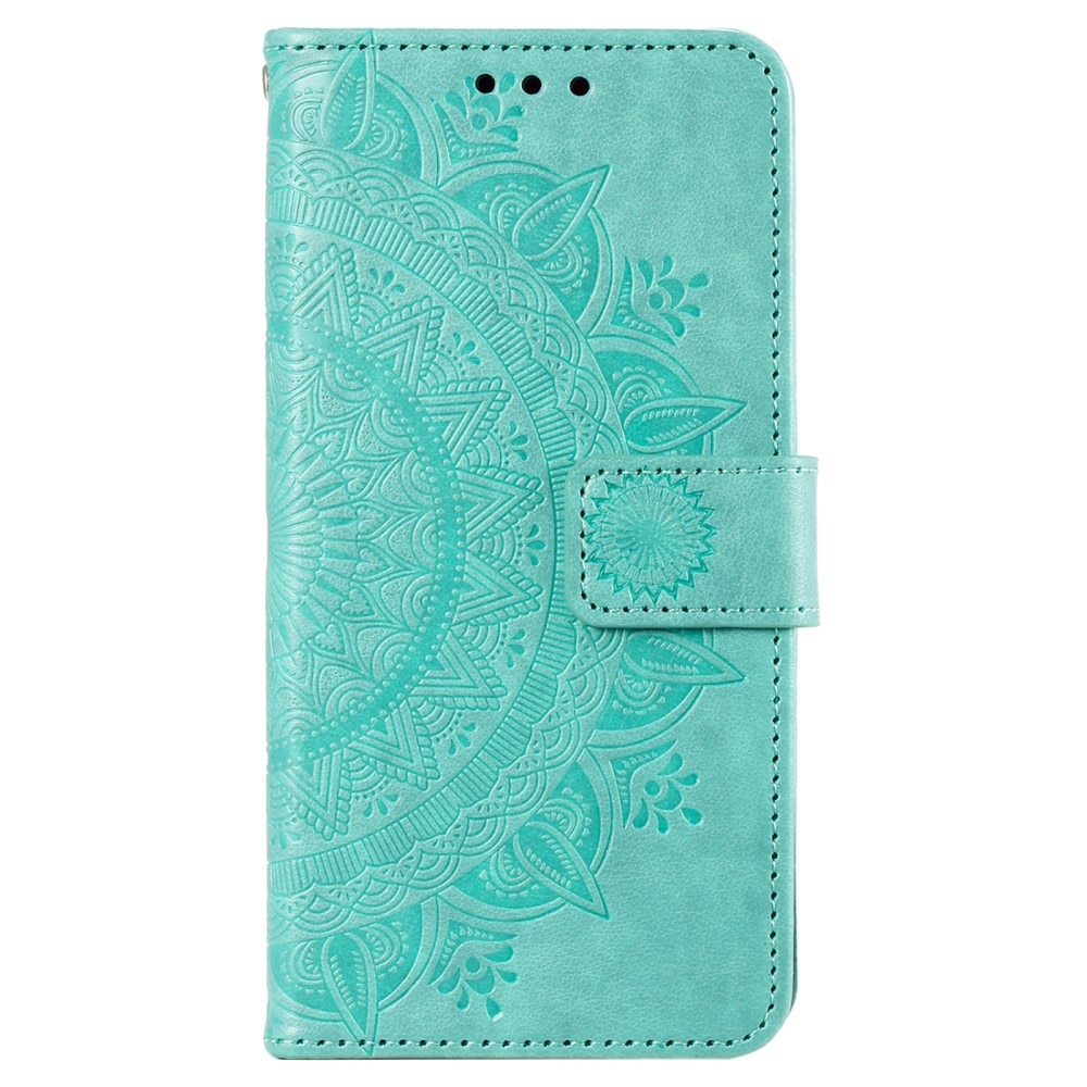 Custodia in pelle Mandala Sony Xperia 10 VI verde