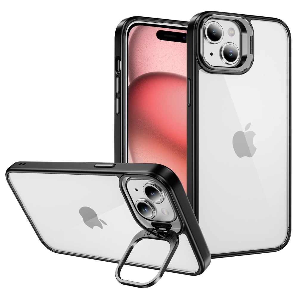 Cover ibride Kickstand fotocamera iPhone 13 nero