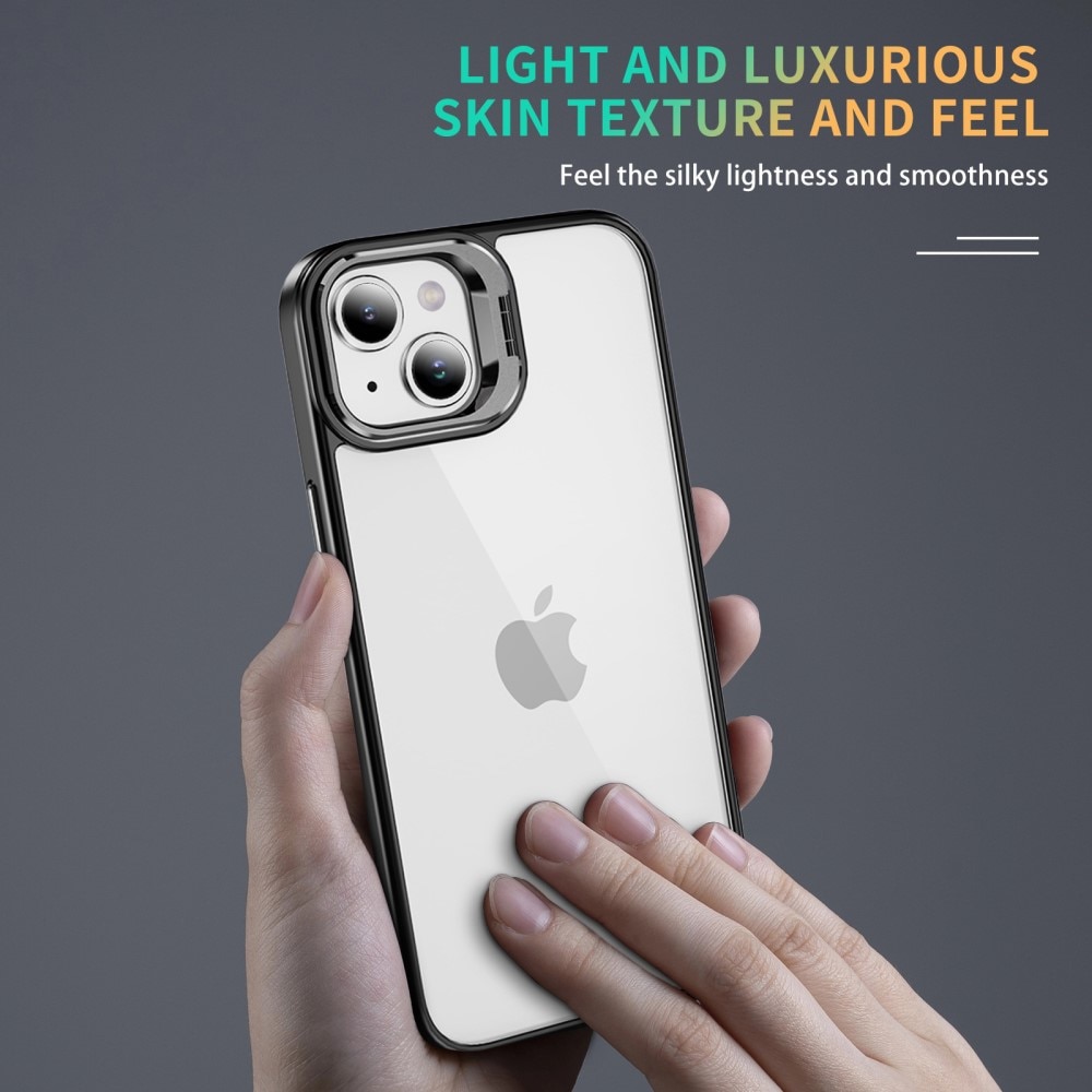 Cover ibride Kickstand fotocamera iPhone 13 nero