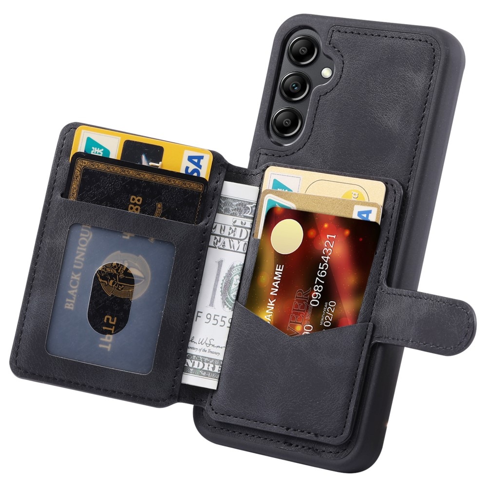 Cover con portacarte Multi-slot anti-RFID Samsung Galaxy A15 nero