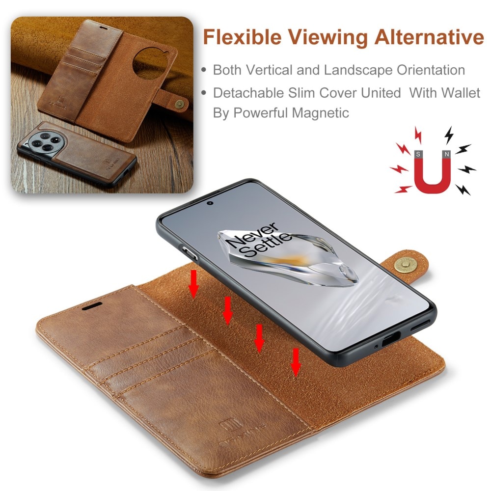 Cover portafoglio Magnet Wallet OnePlus 12 Cognac
