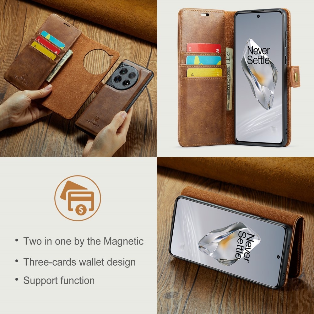 Cover portafoglio Magnet Wallet OnePlus 12 Cognac