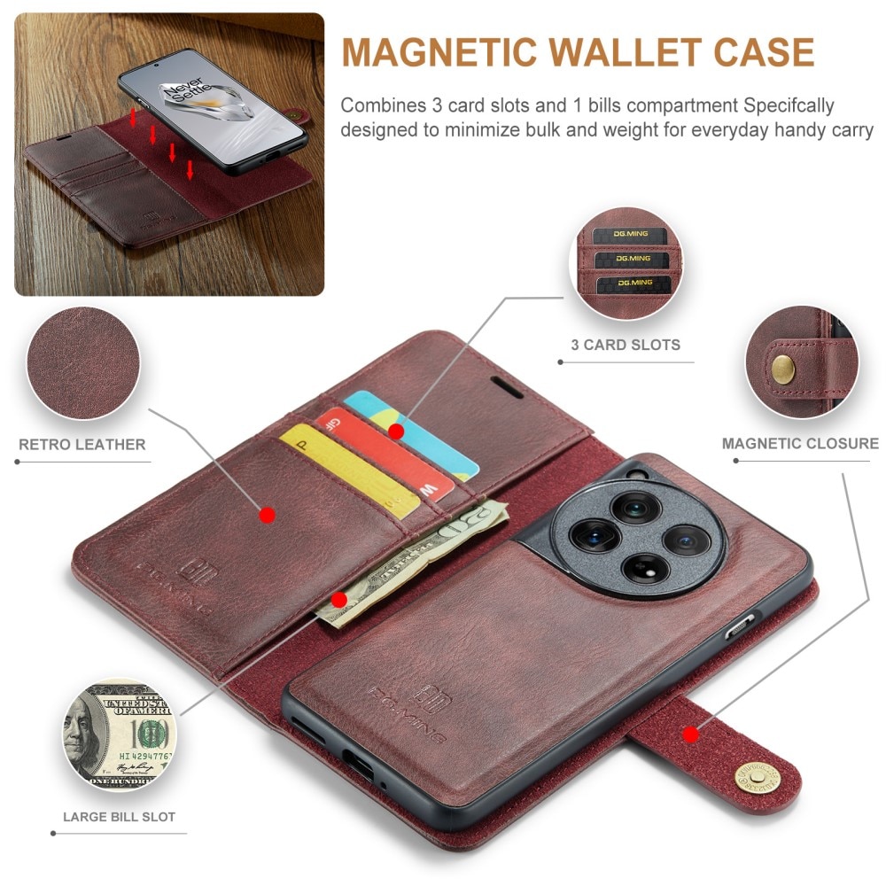 Cover portafoglio Magnet Wallet OnePlus 12 Red