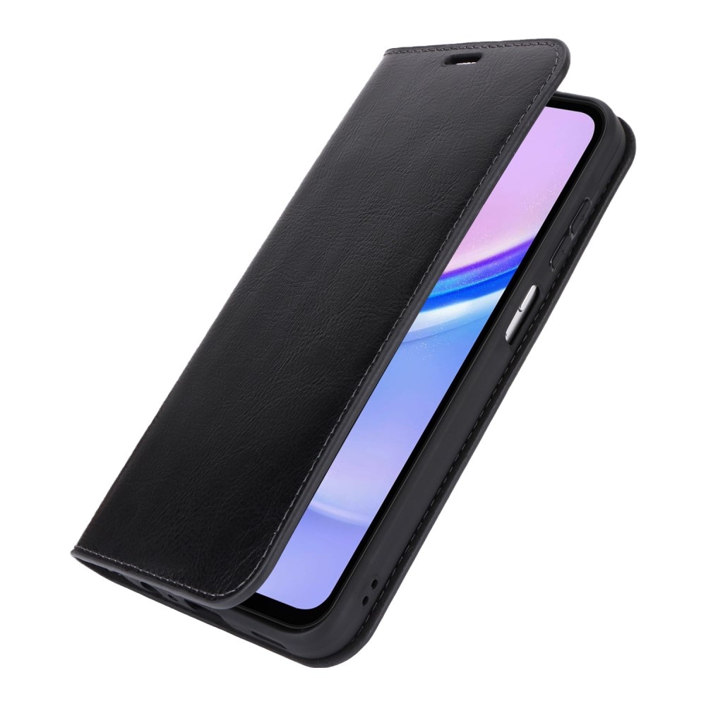 Cover Portafoglio in vera pelle Samsung Galaxy A15 nero