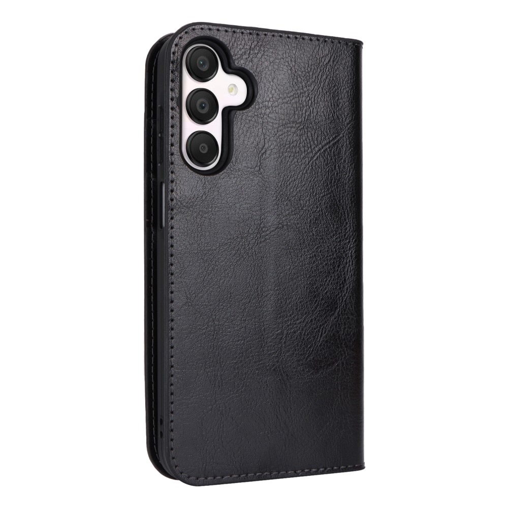 Cover Portafoglio in vera pelle Samsung Galaxy A15 nero