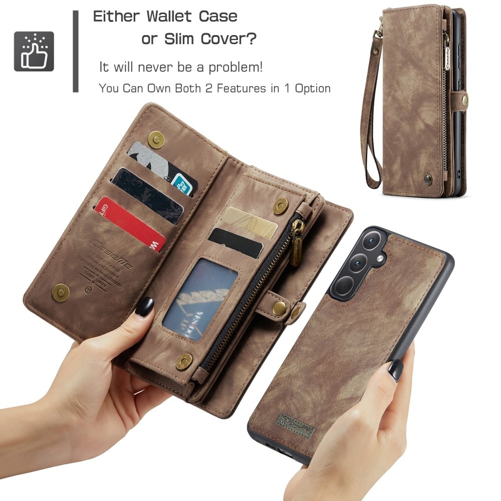 Cover portafoglio Multi-Slot Samsung Galaxy A35 Marrone