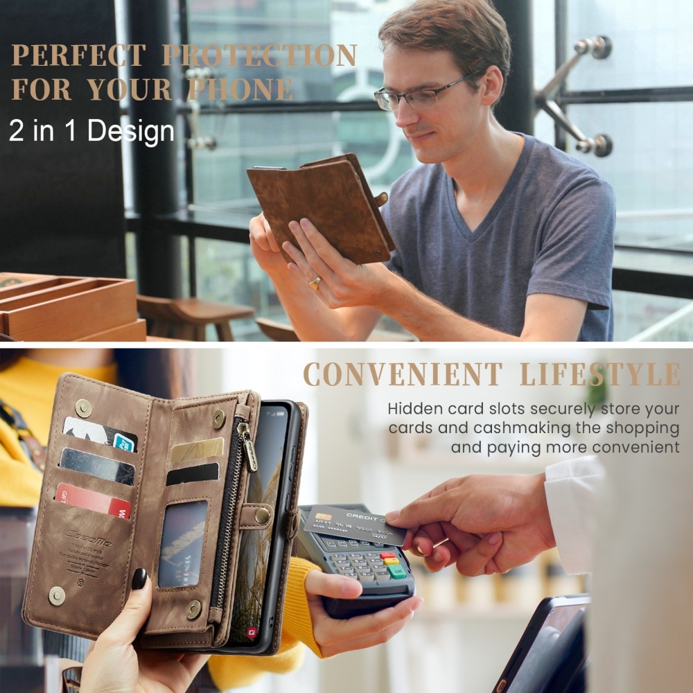 Cover portafoglio Multi-Slot Samsung Galaxy A35 Marrone