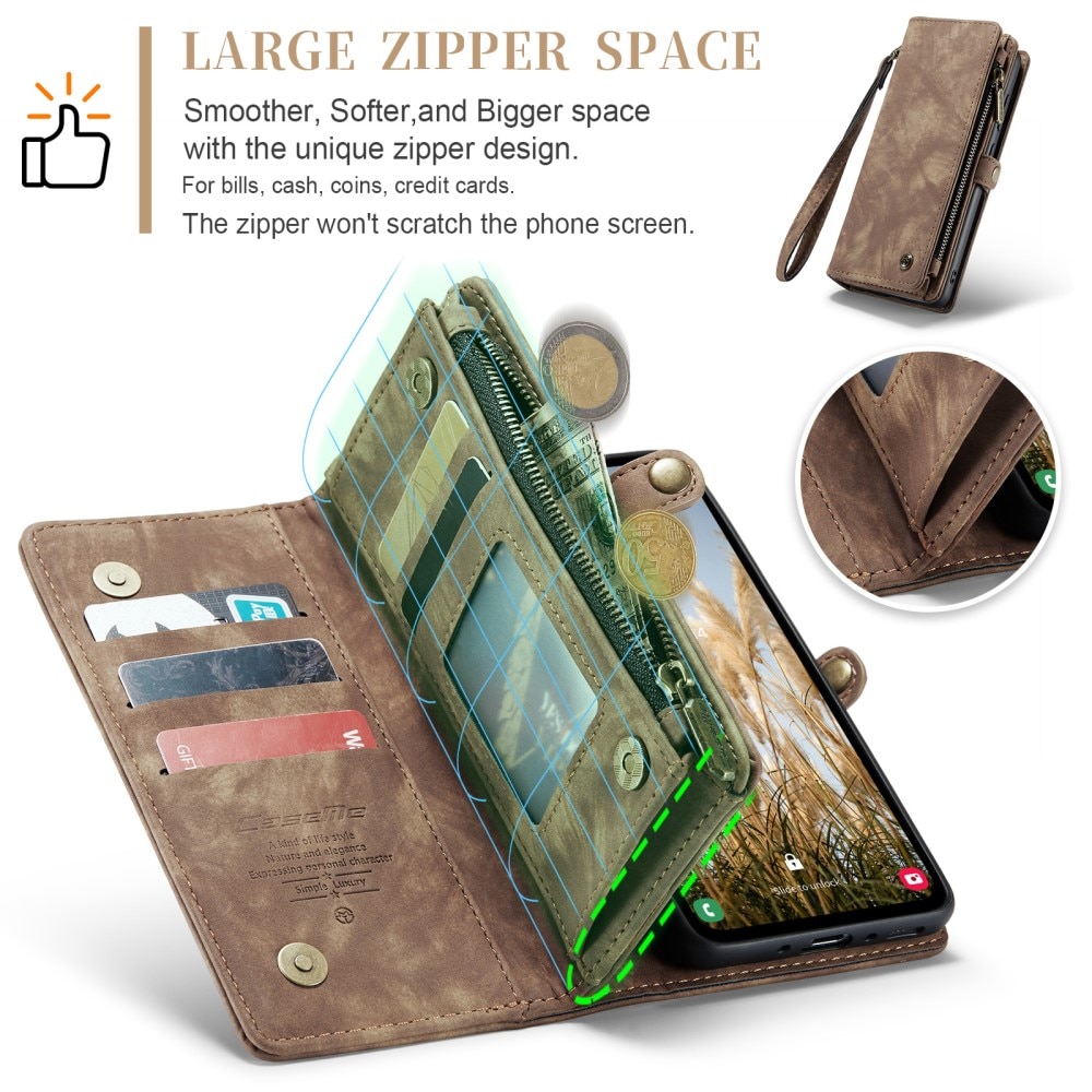 Cover portafoglio Multi-Slot Samsung Galaxy A35 Marrone