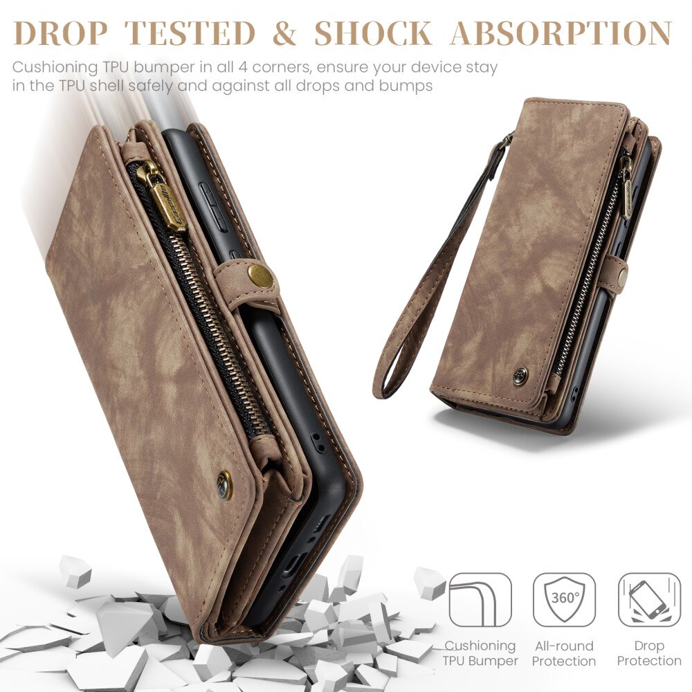 Cover portafoglio Multi-Slot Samsung Galaxy A35 Marrone