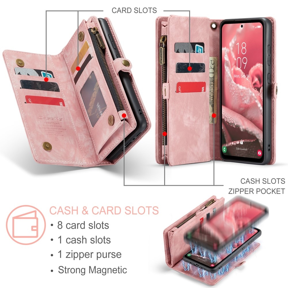 Cover portafoglio Multi-Slot Samsung Galaxy A35 rosa