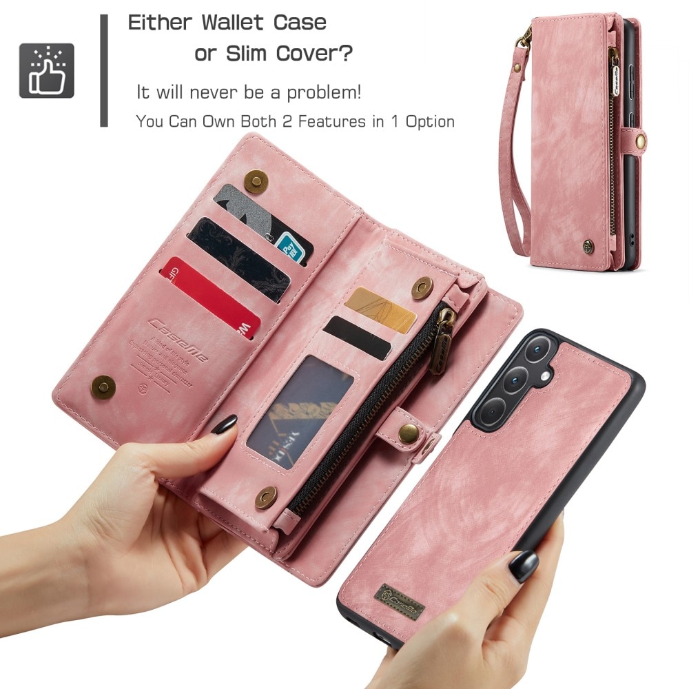 Cover portafoglio Multi-Slot Samsung Galaxy A35 rosa