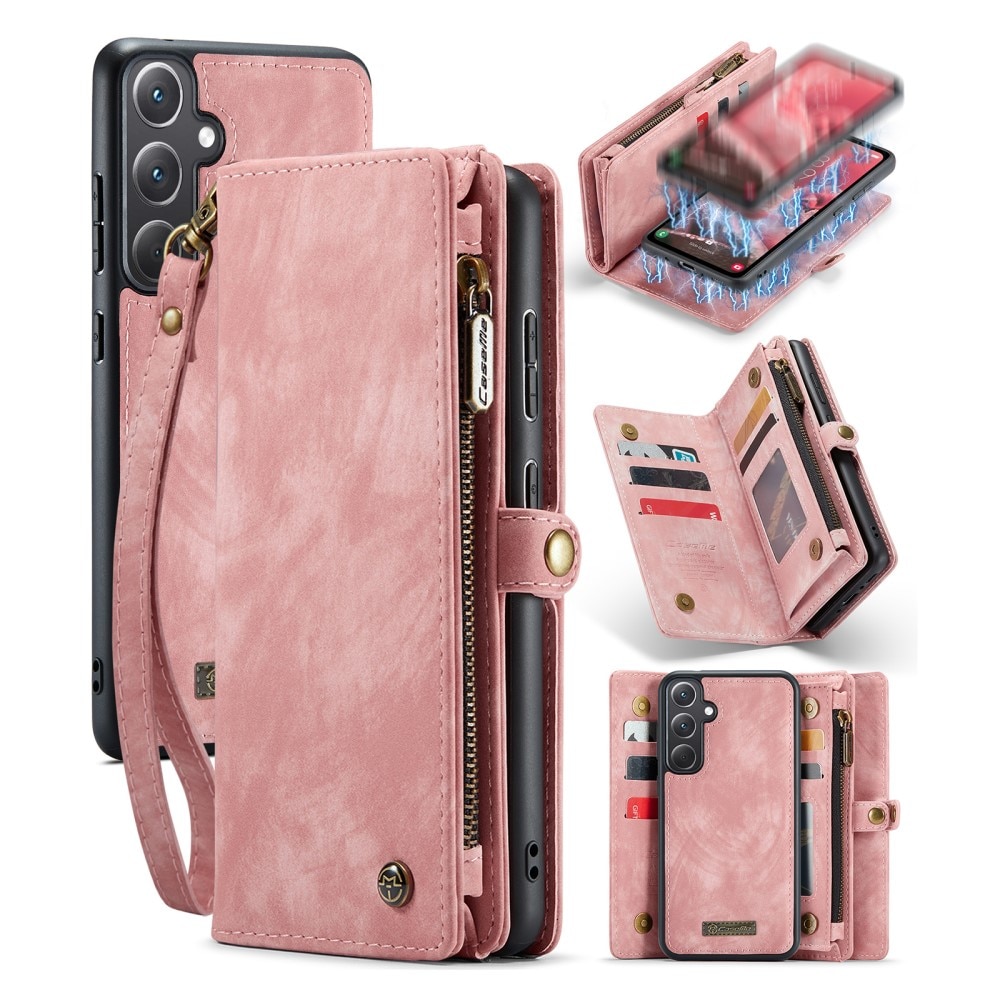 Cover portafoglio Multi-Slot Samsung Galaxy A35 rosa