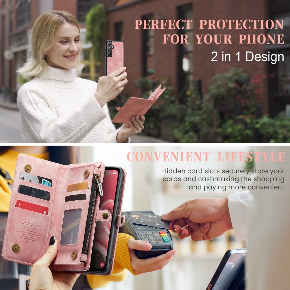 Cover portafoglio Multi-Slot Samsung Galaxy A35 rosa