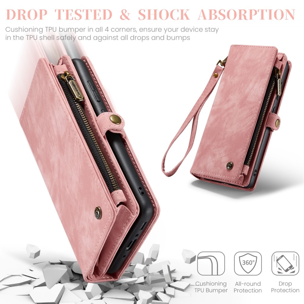 Cover portafoglio Multi-Slot Samsung Galaxy A35 rosa