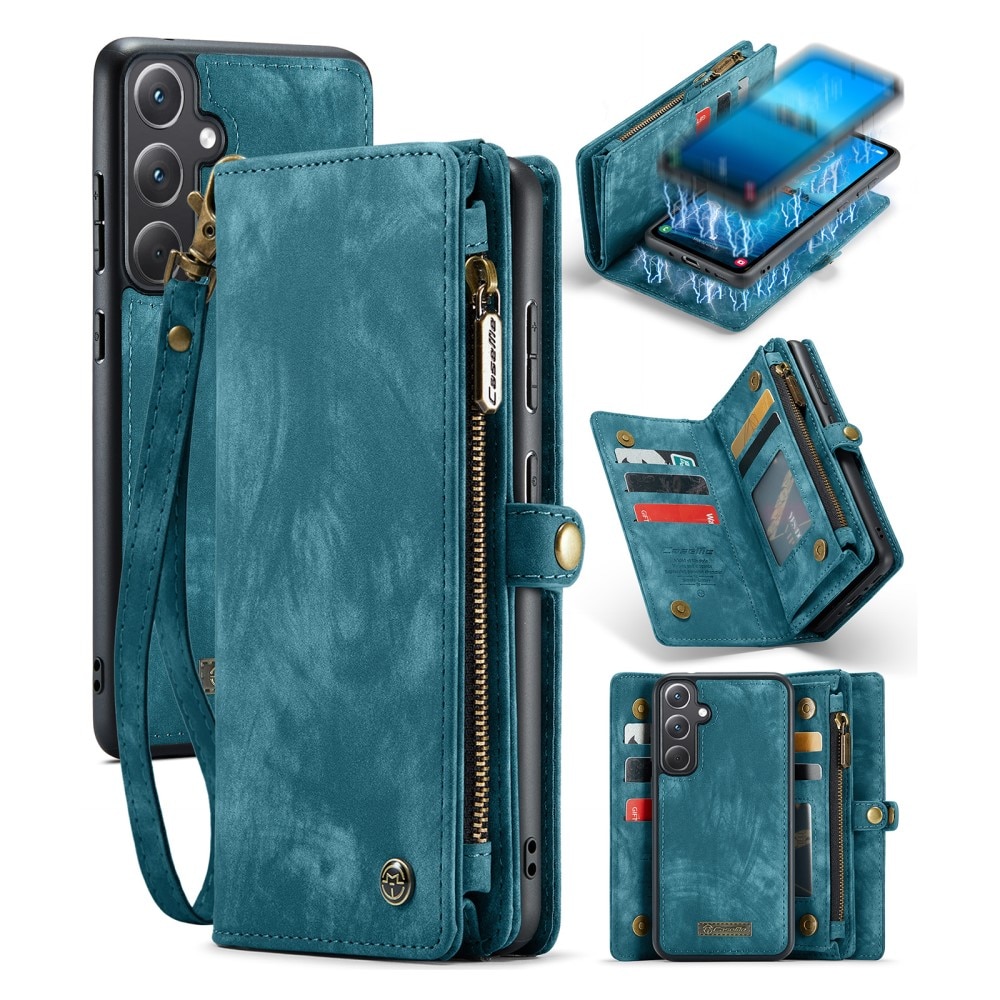 Cover portafoglio Multi-Slot Samsung Galaxy A35 blu