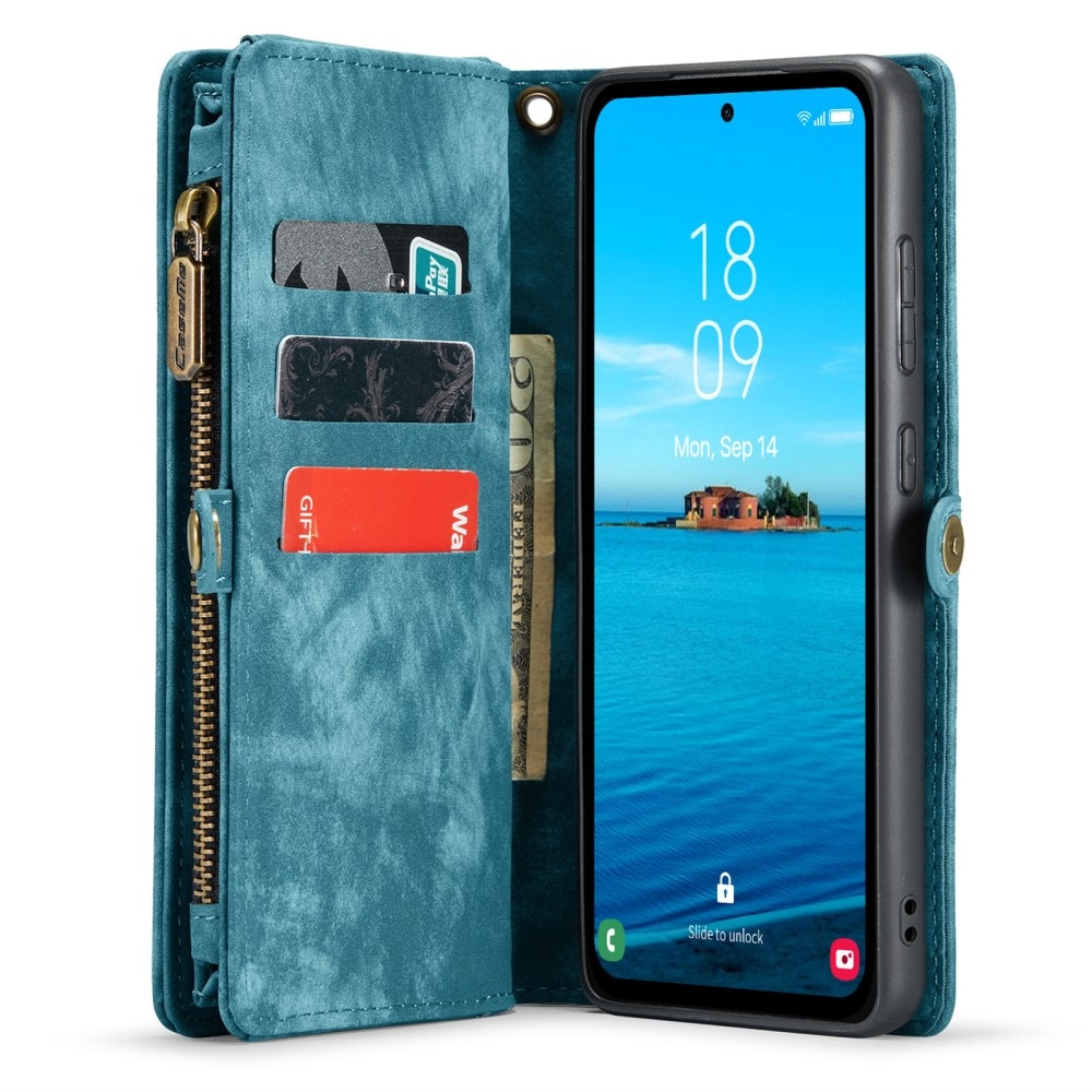 Cover portafoglio Multi-Slot Samsung Galaxy A35 blu