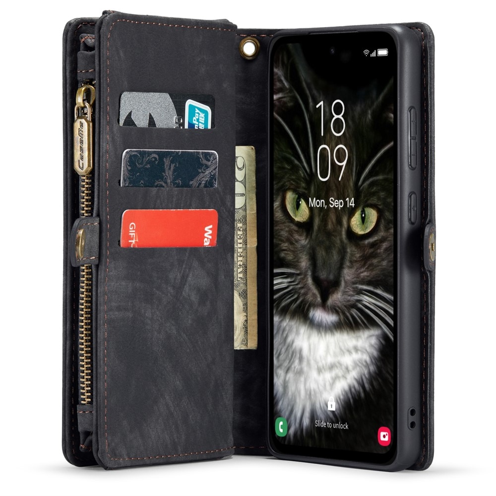 Cover portafoglio Multi-Slot Samsung Galaxy A35 grigio