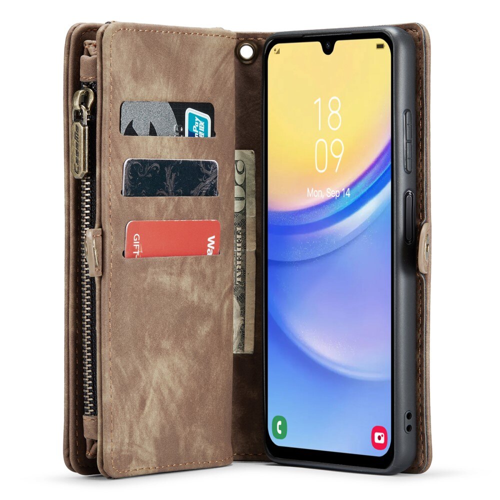 Cover portafoglio Multi-Slot Samsung Galaxy A15 marrone