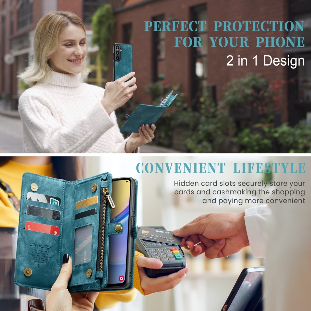 Cover portafoglio Multi-Slot Samsung Galaxy A15 blu