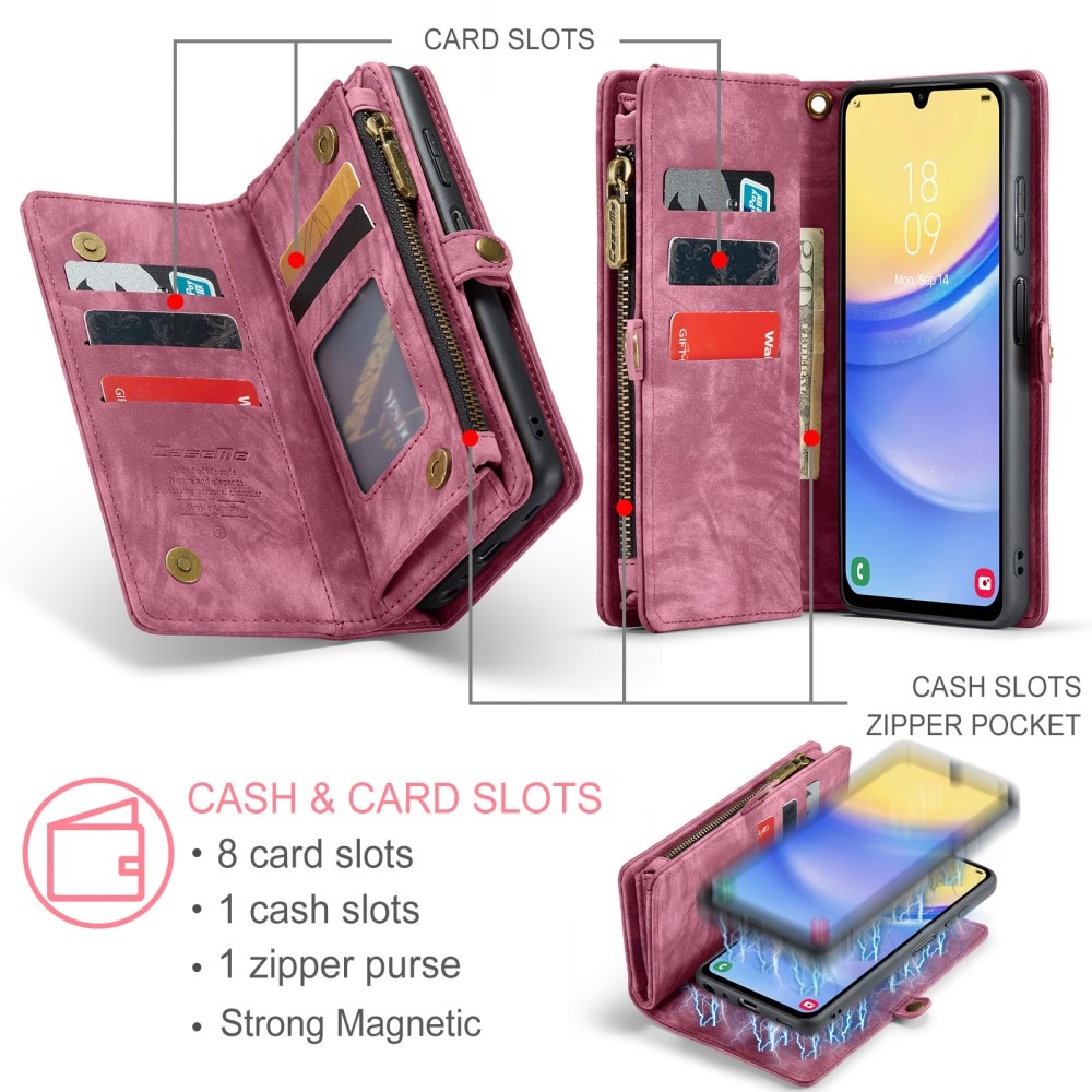 Cover portafoglio Multi-Slot Samsung Galaxy A15 rosso