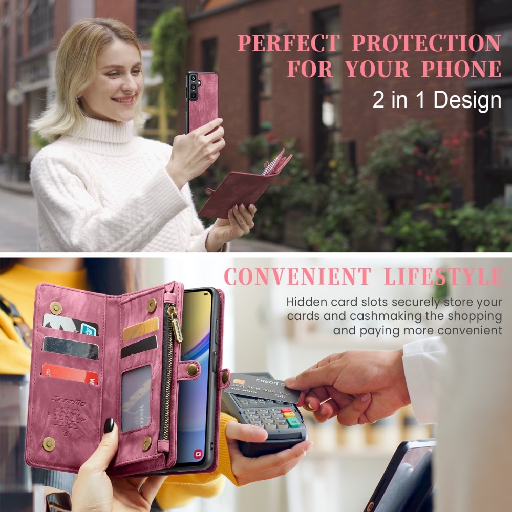 Cover portafoglio Multi-Slot Samsung Galaxy A15 rosso