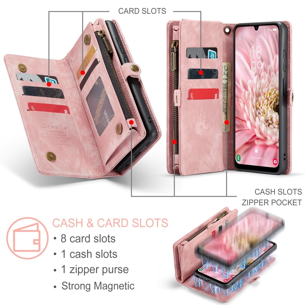 Cover portafoglio Multi-Slot Samsung Galaxy A25 rosa