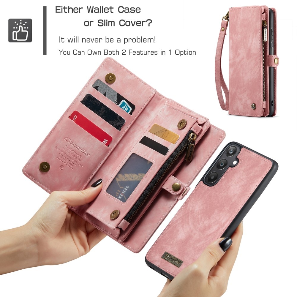 Cover portafoglio Multi-Slot Samsung Galaxy A25 Rosa